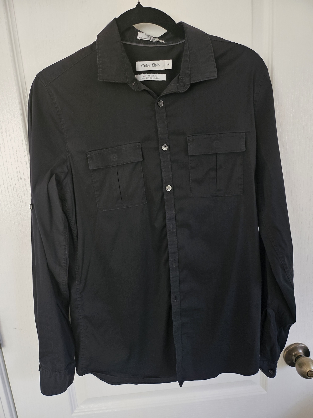 Calvin Klein Men’s Black Long Sleeve Dress Shirt